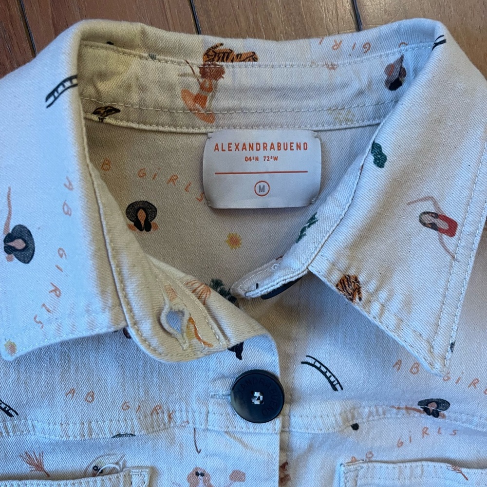 Alexandra Bueno Adventurer whimsical animal Jacket Size Medium Anthropologie - Picture 9 of 16